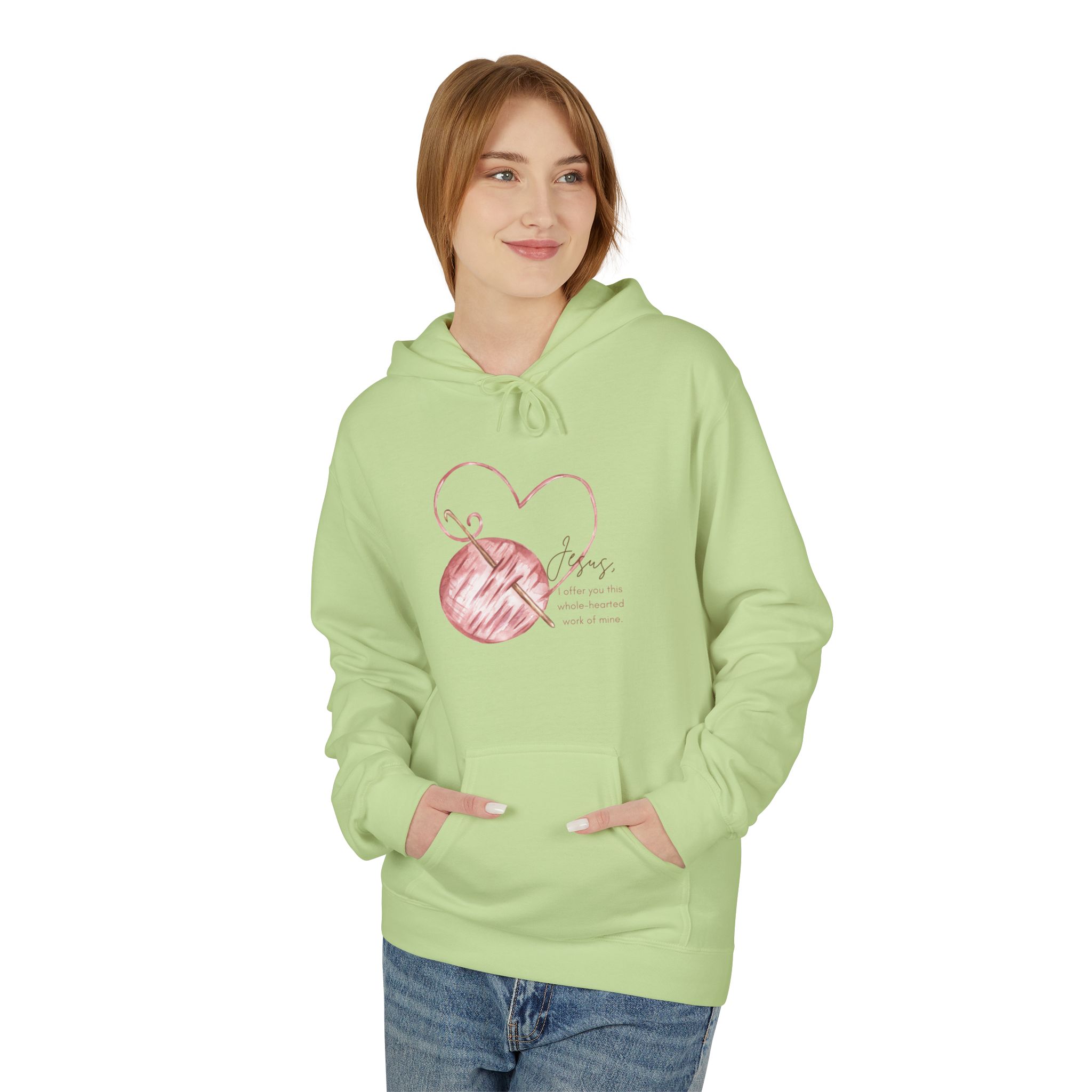 St. Angela - Crochet Hook - Unisex Midweight Softstyle Fleece Hoodie - Image 21